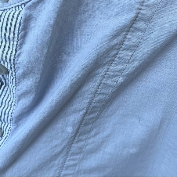 Uniqlo Lightweight 100% Cotton Polka Dot Henley Peasant Top Sz M - Picture 14 of 14